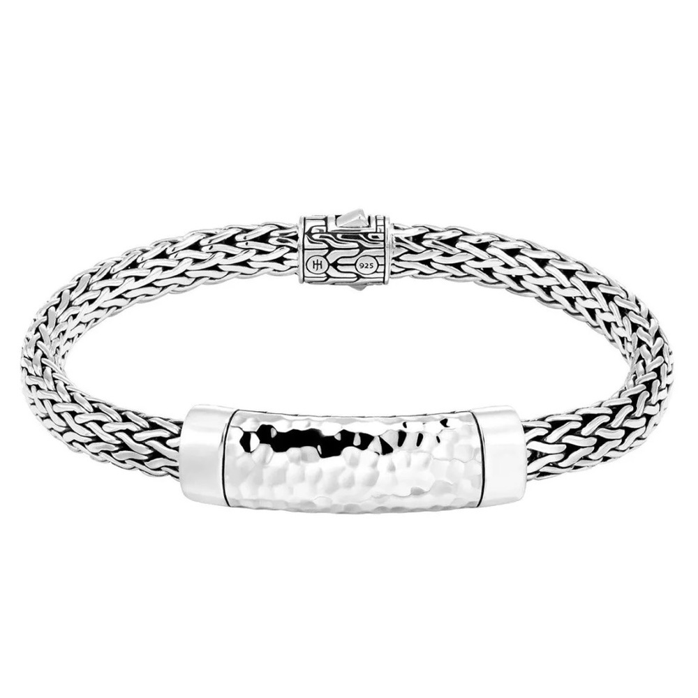 John Hardy Hammered Sterling Silver Men's Bracelet